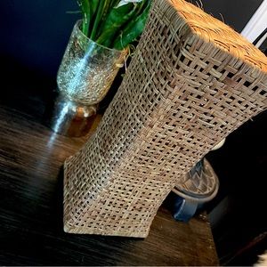 vintage rattan riser